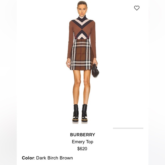 Burberry • Emery Top in Dark Brown Size Small - Picture 2 of 5